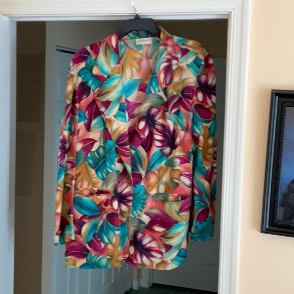 Liz Claiborne Multicolor Floral Blazer